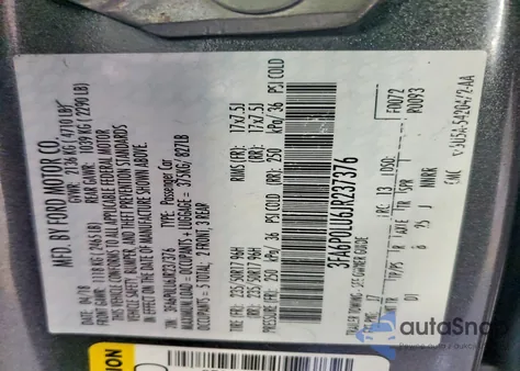 2018 Ford Fusion Se Hybrid из США, поврежденный, VIN 3FA6P0LU6JR237376